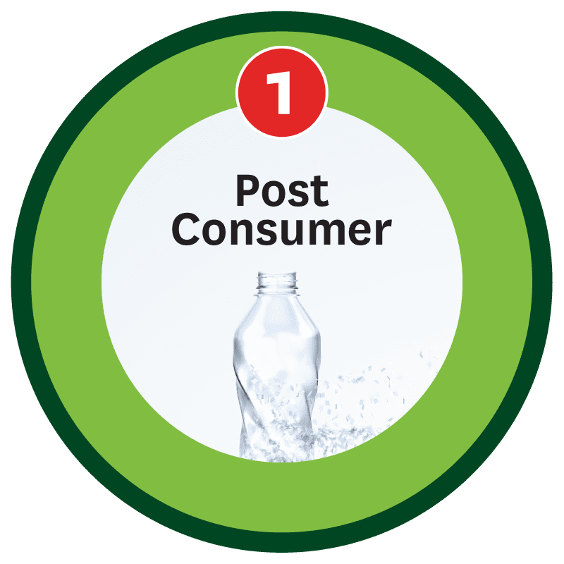 100% Postconsumer Material Icon