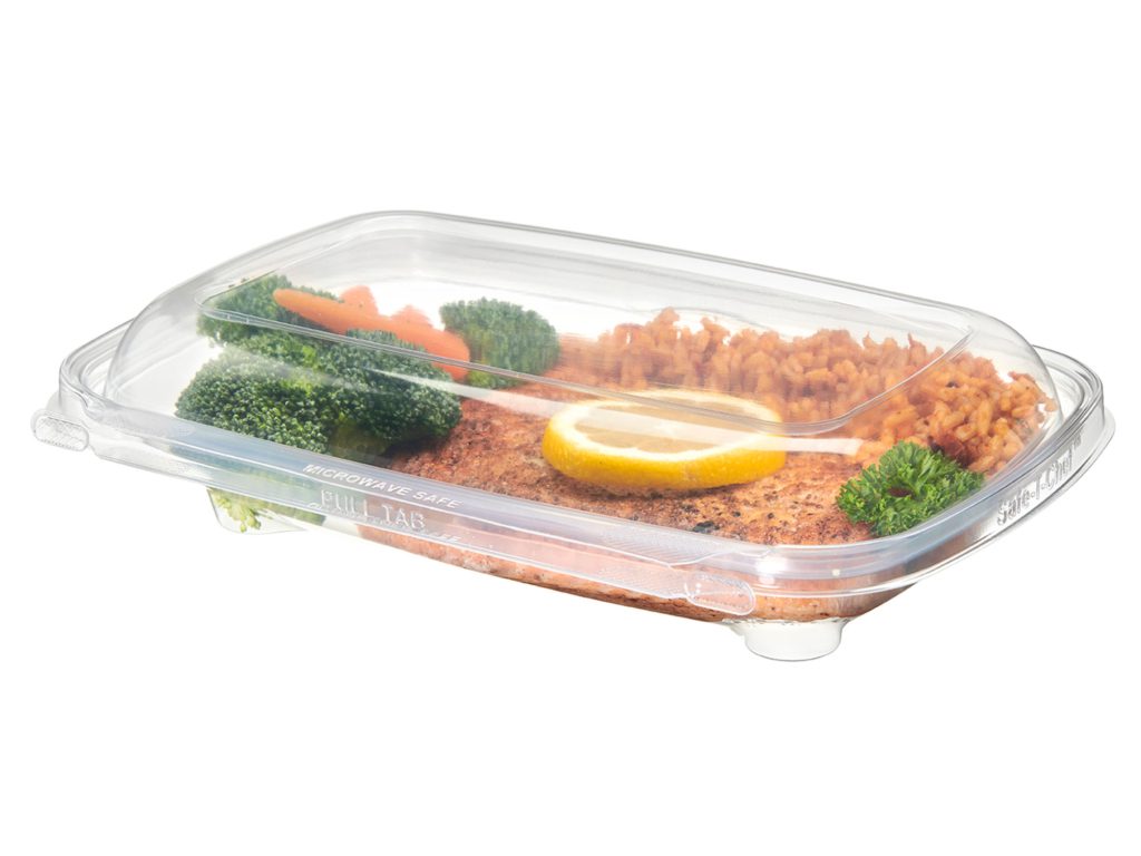 Steaming spicy salmon in STC container