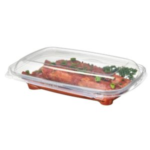 Enchiladas in a sealed clamshell package