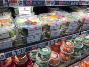 salads in a display case