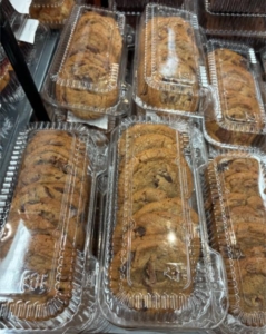 cookies in a plastic food package